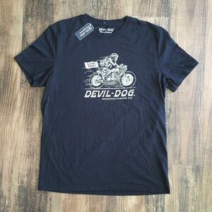 Men's Black motorcycle Graphic Tee